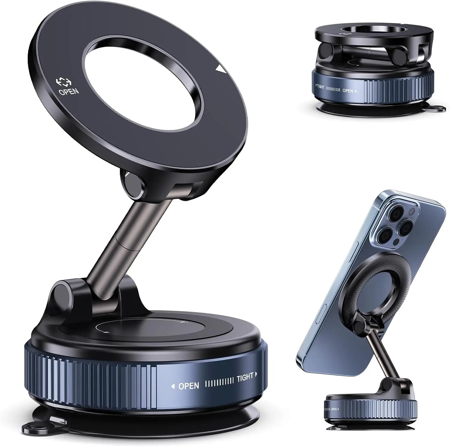 MagniFlex Magnetic Suction Foldable Phone Holder for Car