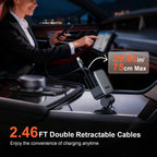 Vextrix Super Fast 4-Cable Car Charger Adapter for Huawei