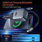 Vextrix Super Fast 4-Cable Car Charger Adapter for Huawei