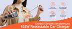 Vextrix Super Fast 4-Cable Car Charger Adapter for Huawei