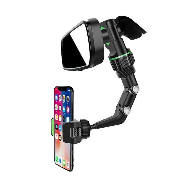 MagniFlex Rearview Mirror Phone Holder 360 Rotating Mount