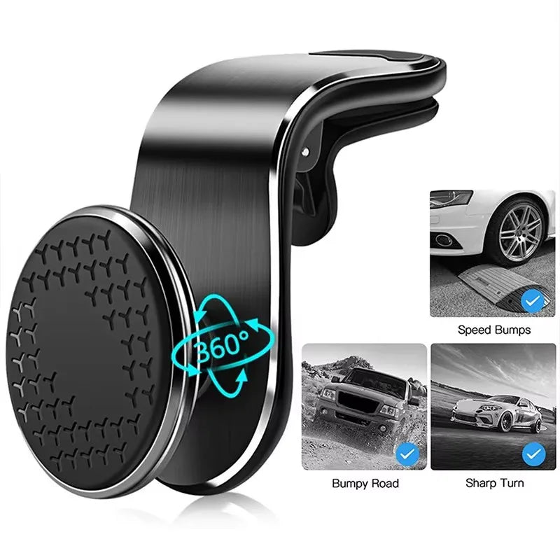 MagniFlex™ Magnetic Car Phone Holder Air Vent Mount for iPhone Samsung