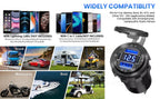 VoltMax Pro 76W 4-Port USB Car Charger with LED Voltmeter & Dual PD