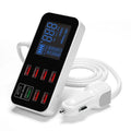 Vexrix 8-Port USB Car Charger Hub PD QC3.0 with LED for iPhone 15/14