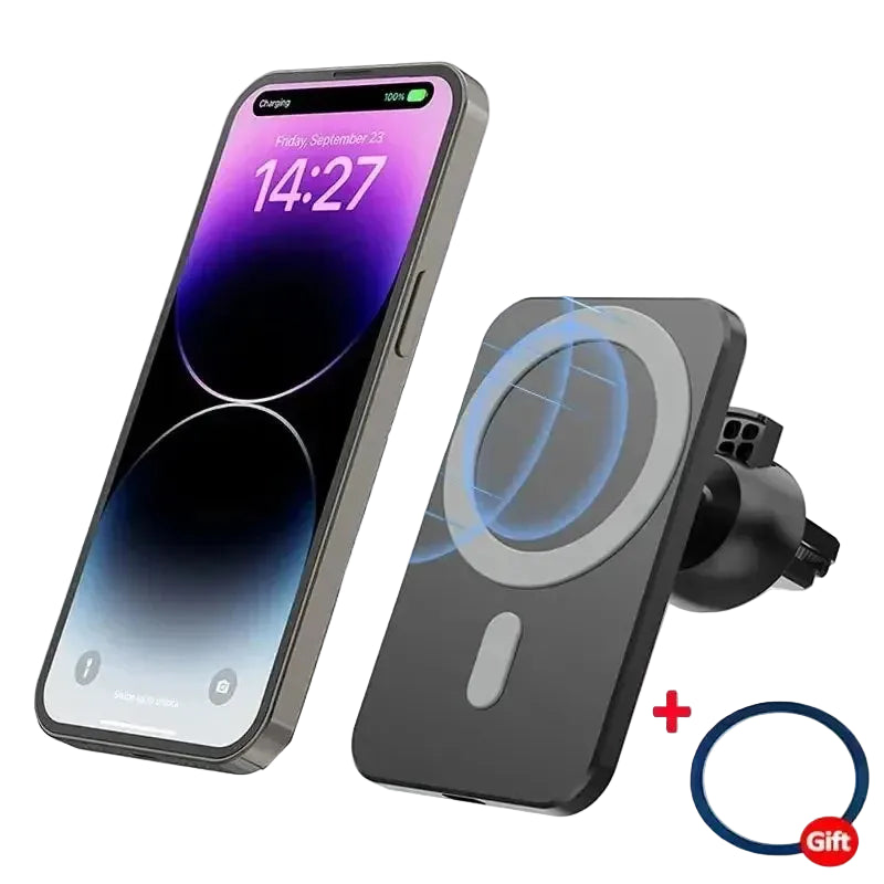 MagniFlex™ Magnetic Wireless Car Charger & Phone Holder Stand Mount